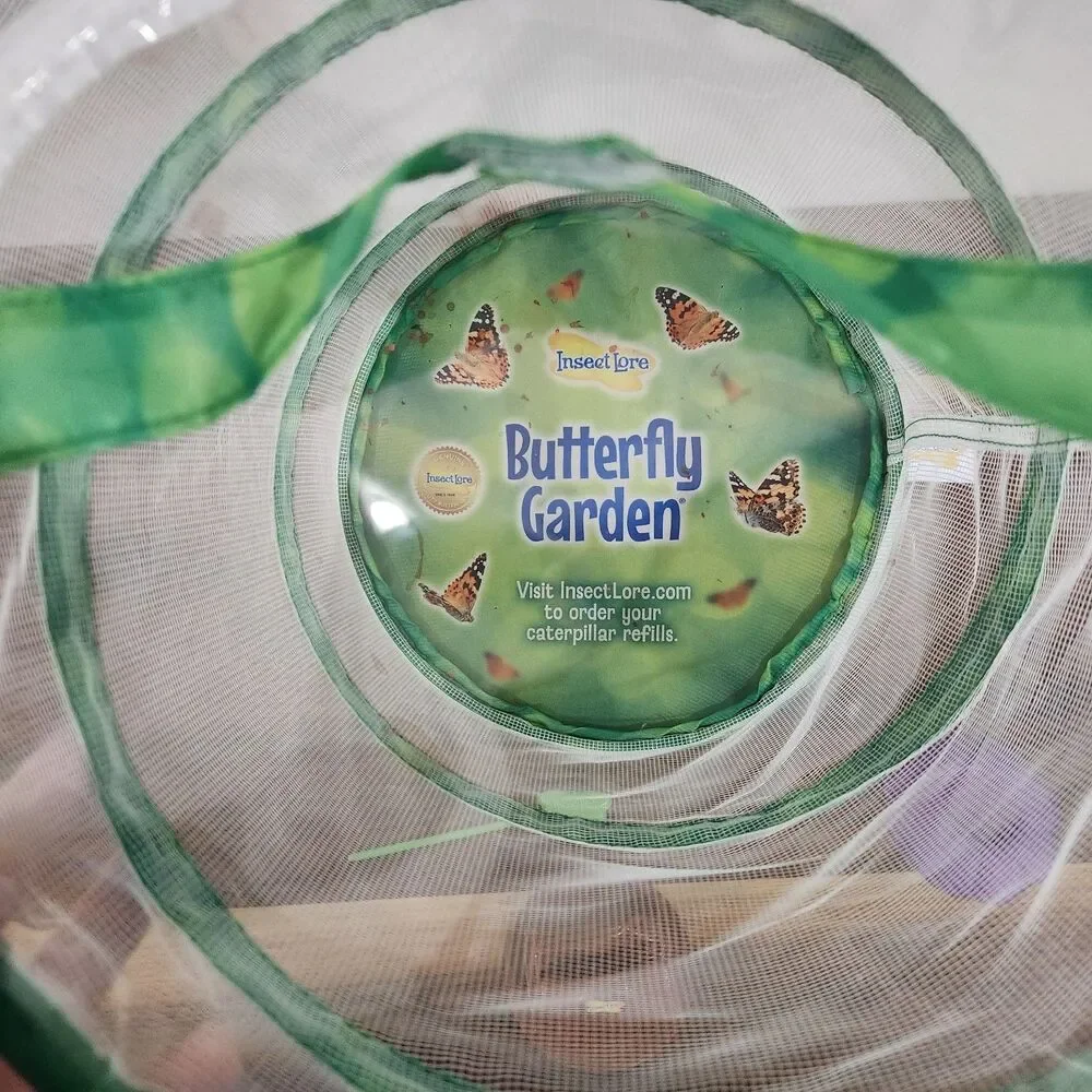 Insect Lore Butterfly Garden Growing Kit Collapsable Mesh Terrarium Kids Science